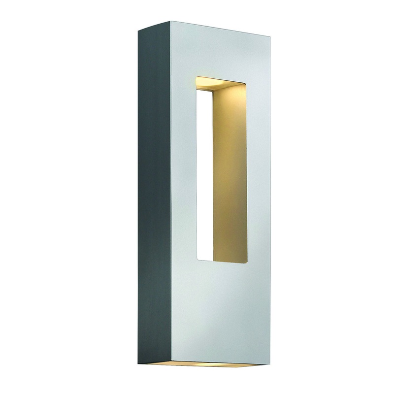 Atlantis Medium Wall Mount Lantern in Titanium