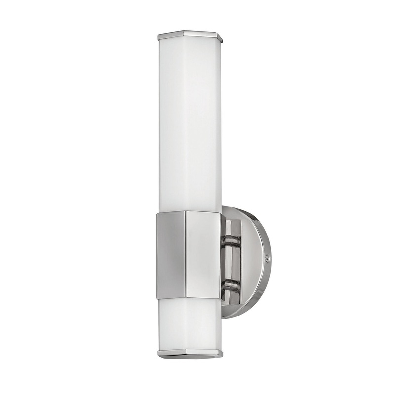 Facet Small LED Sconce in Polished Nickel