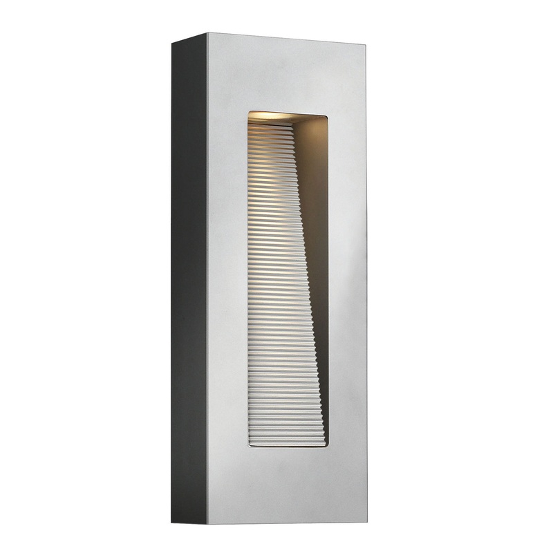 Luna Medium Wall Mount Lantern in Titanium