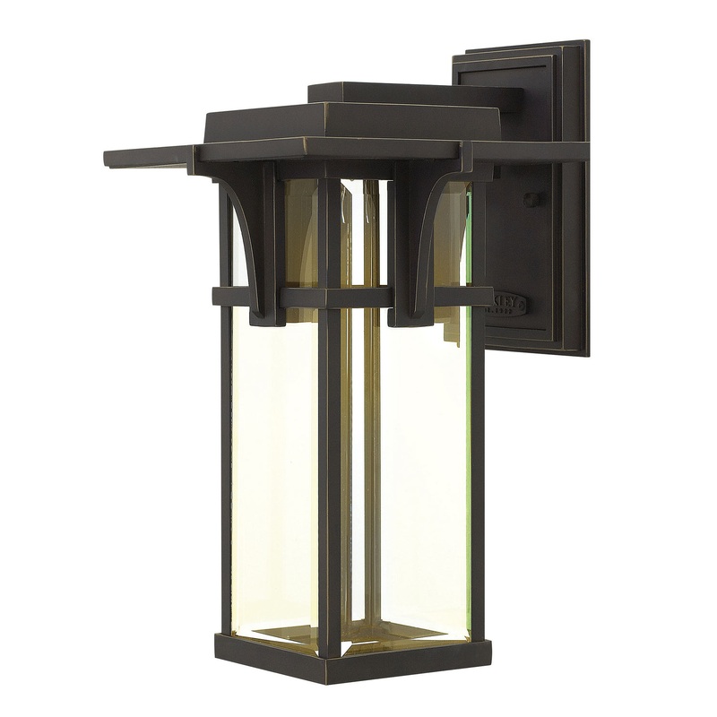 Manhattan Medium Wall Mount Lantern in Oil Rubbed Bronze