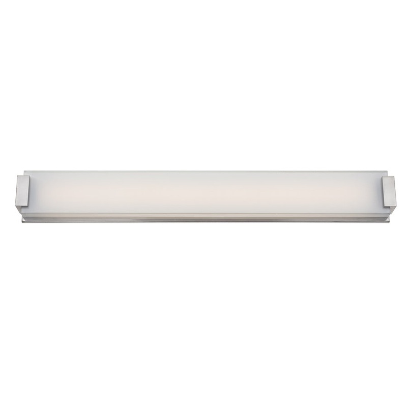 Polar LED Bathroom Vanity in Brushed Nickel