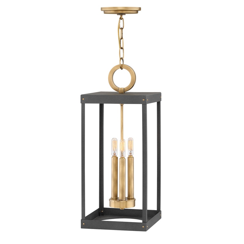 Porter Caged Pendant in Heritage Brass