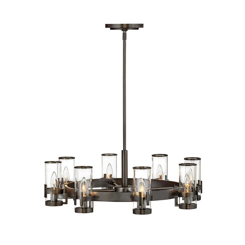 Reeve Medium Single Tier Chandelier in Black Oxide
