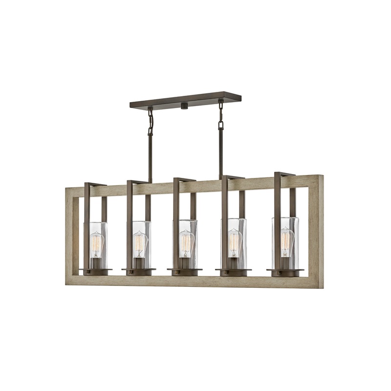 Riverwood Five Light Linear in Warm Bronze