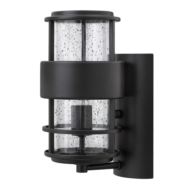 Saturn Small Wall Mount Lantern in Satin Black
