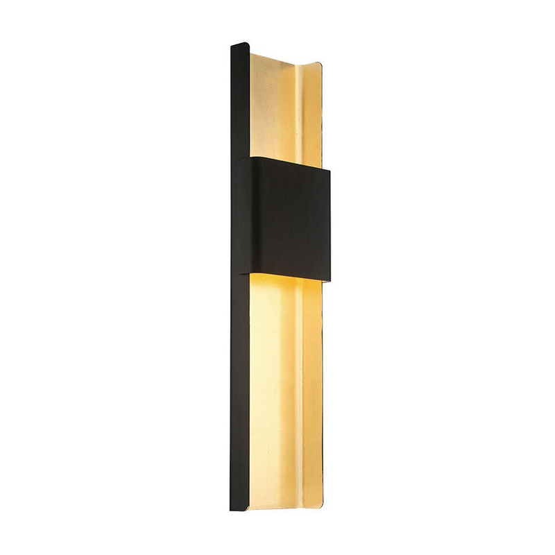 Tribeca LED Wall Sconce in Bronze & Gold Leaf