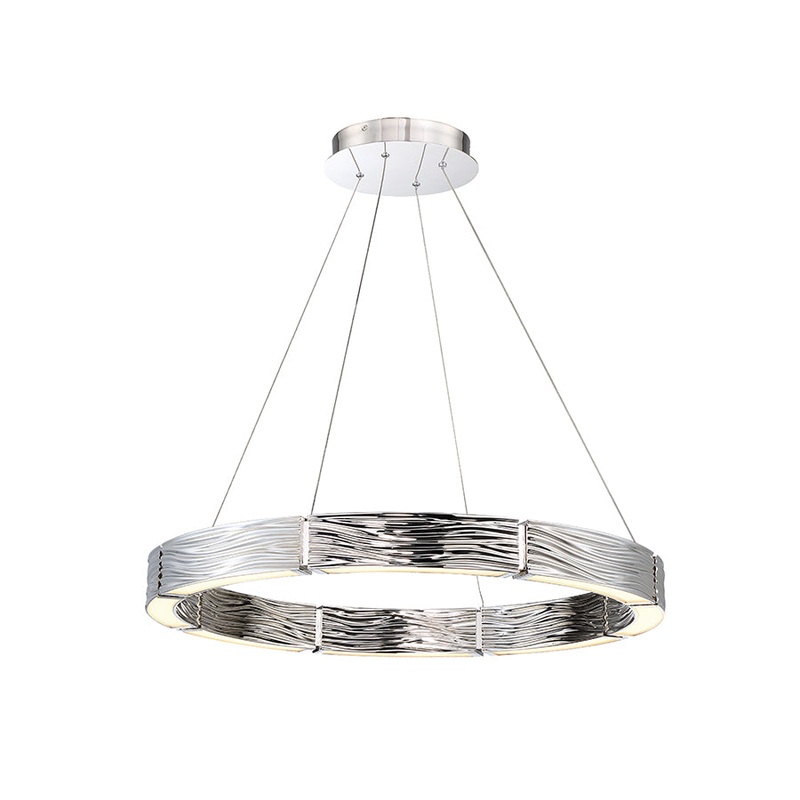 Zelda LED Chandelier in Polished Nickel