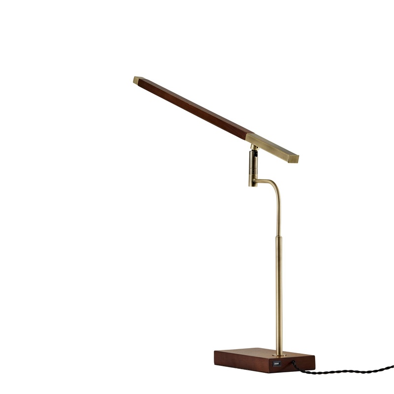 Barrett LED Desk Lamp in Walnut Wood