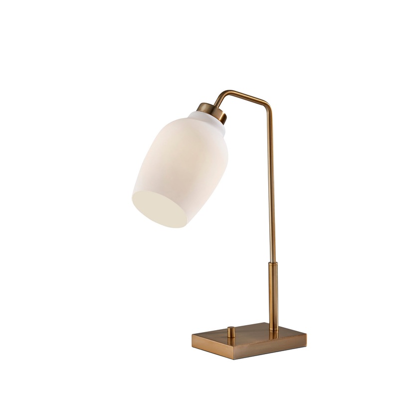 Clara Desk Lamp in Antique Brass