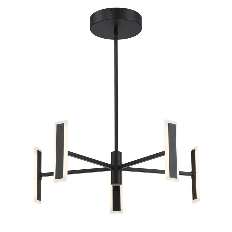 Edge LED Chandelier in Coal