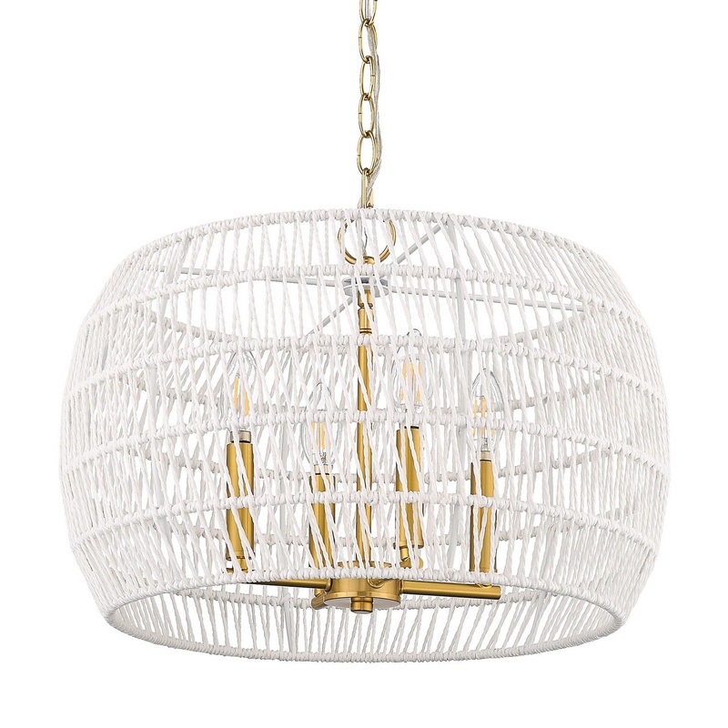 Ellie 4 Light Chandelier in Modern Brushed Gold