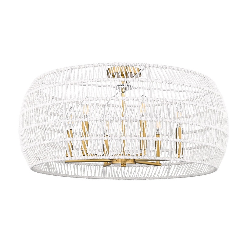 Ellie 4 Light Semi-Flush in Modern Brushed Gold