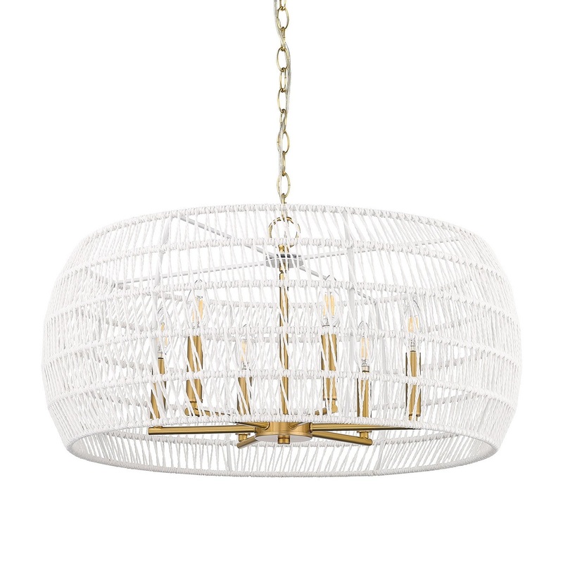 Ellie 6 Light Chandelier in Modern Brushed Gold