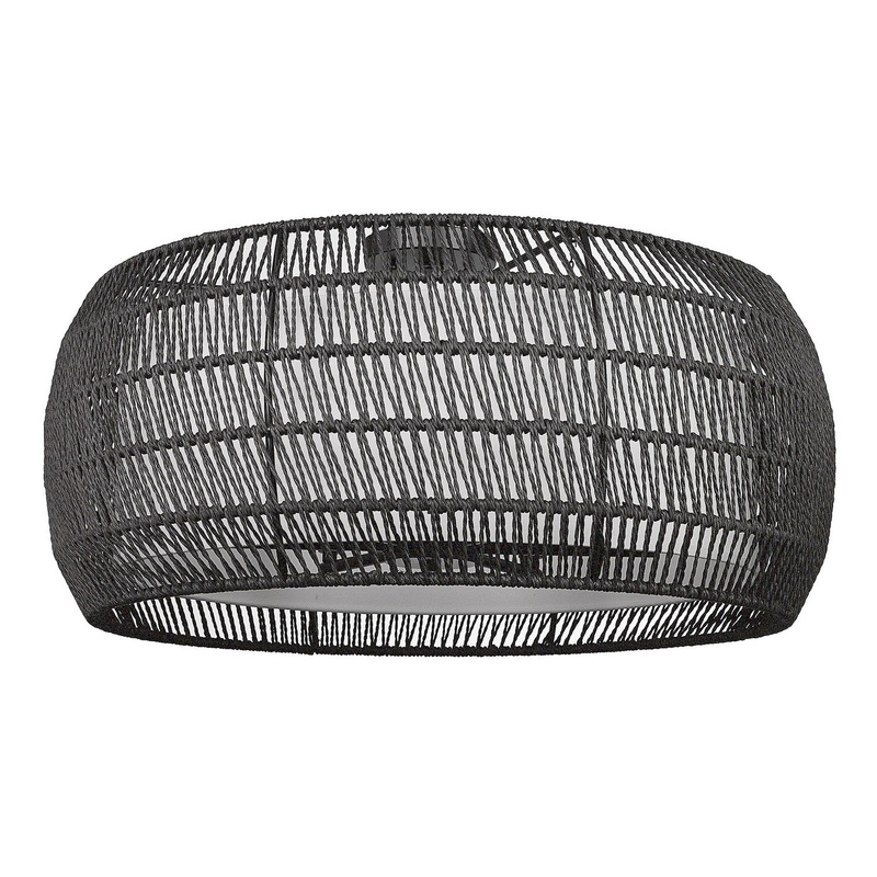 Everly 6 Light Semi-Flush in Matte Black