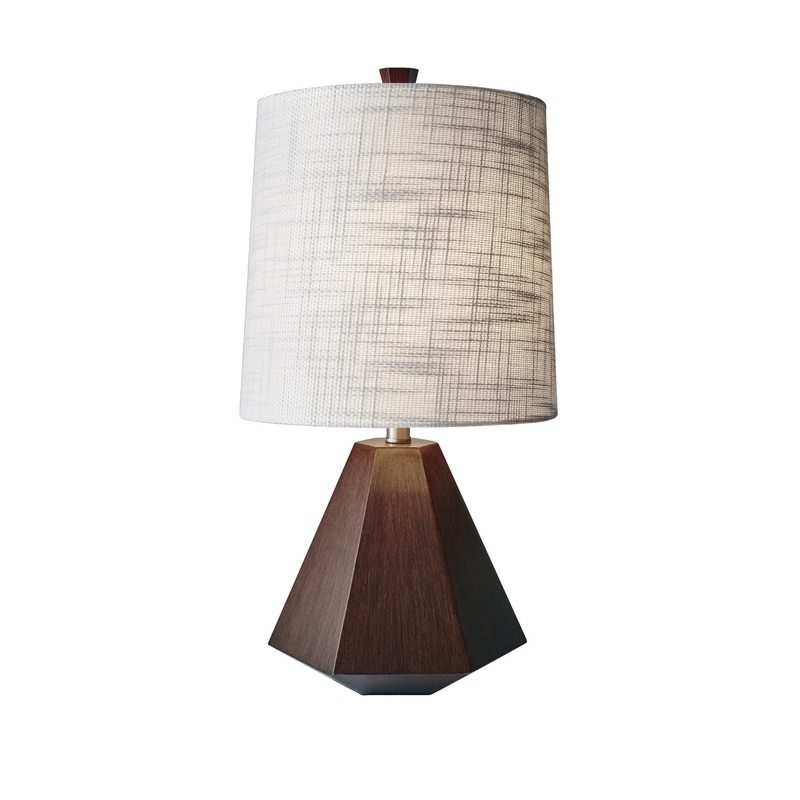 Grayson Table Lamp in Walnut Birch Wood