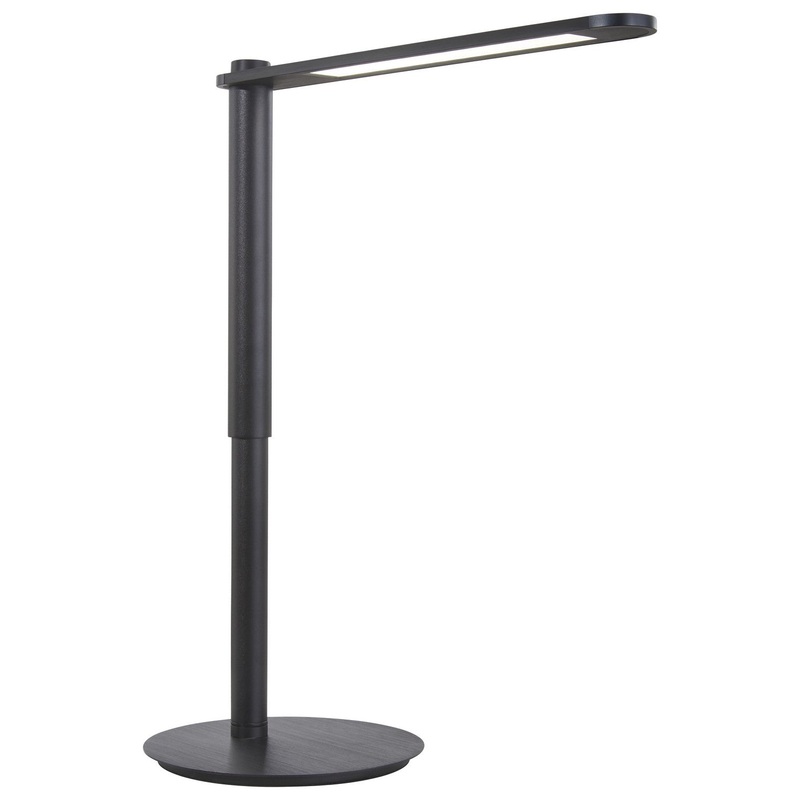 Kovacs LED Table Lamp in Coal Black & Brushed Coal Black