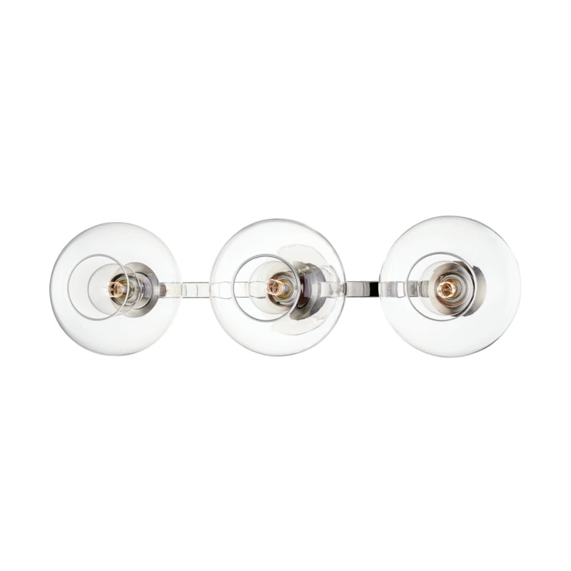 Margot 3 Light Wall Sconce in Polished Nickel