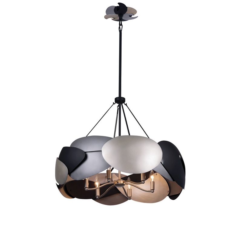 Metalo Misto 6-Light Pendant in Coal