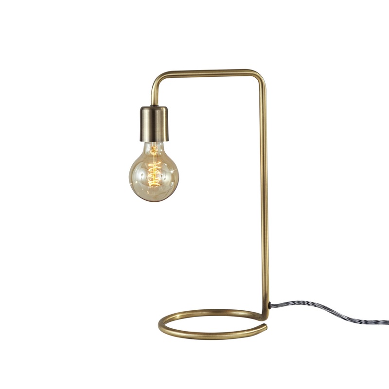 Morgan Desk Lamp in Antique Brass
