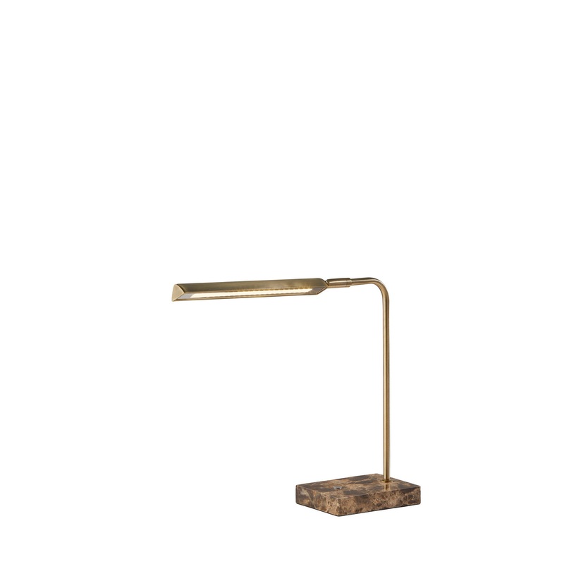 Reader LED Desk Lamp in Antique Brass
