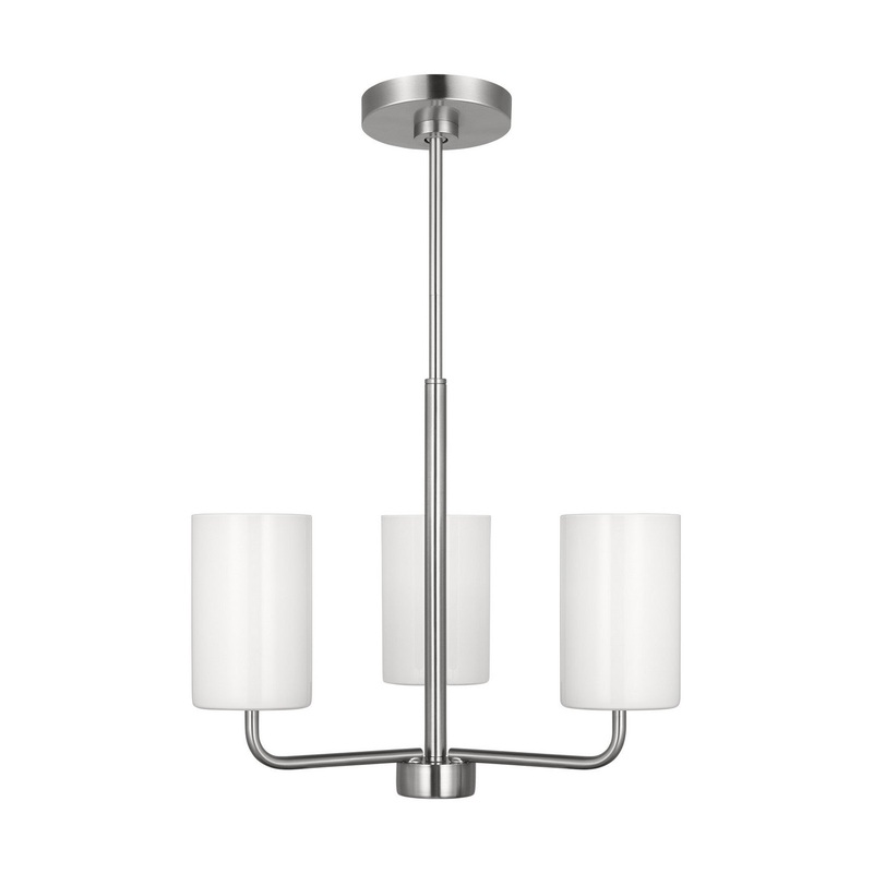 Rhett 3-Light Chandelier in Brushed Steel