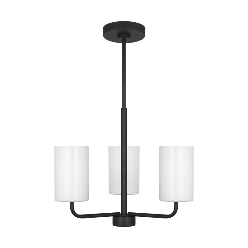 Rhett 3-Light Chandelier in Midnight Black