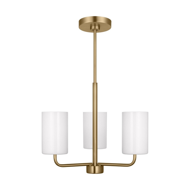 Rhett 3-Light Chandelier in Satin Bronze