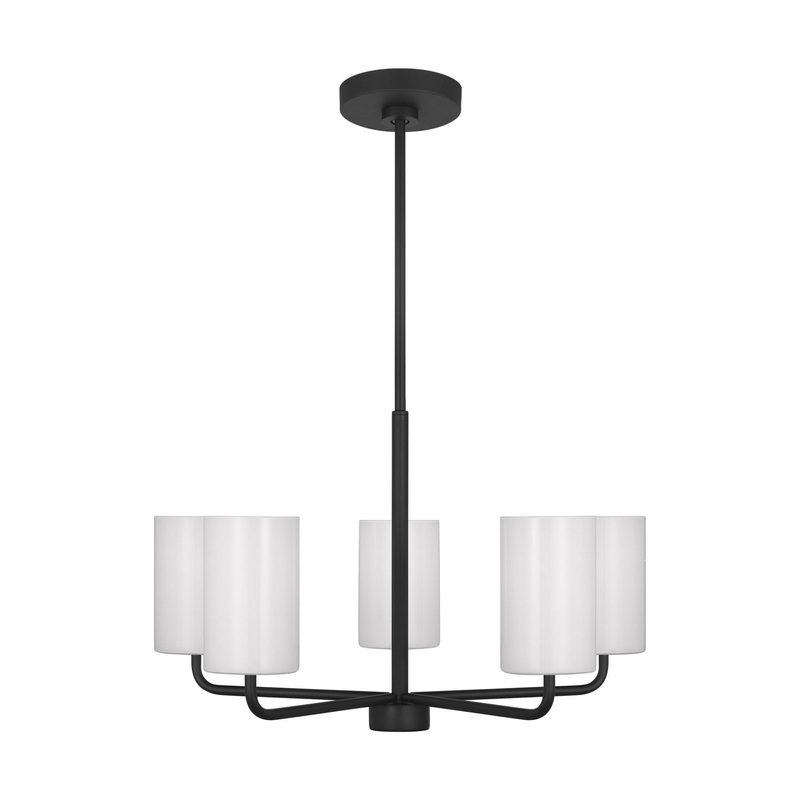 Rhett 5-Light Chandelier in Midnight Black