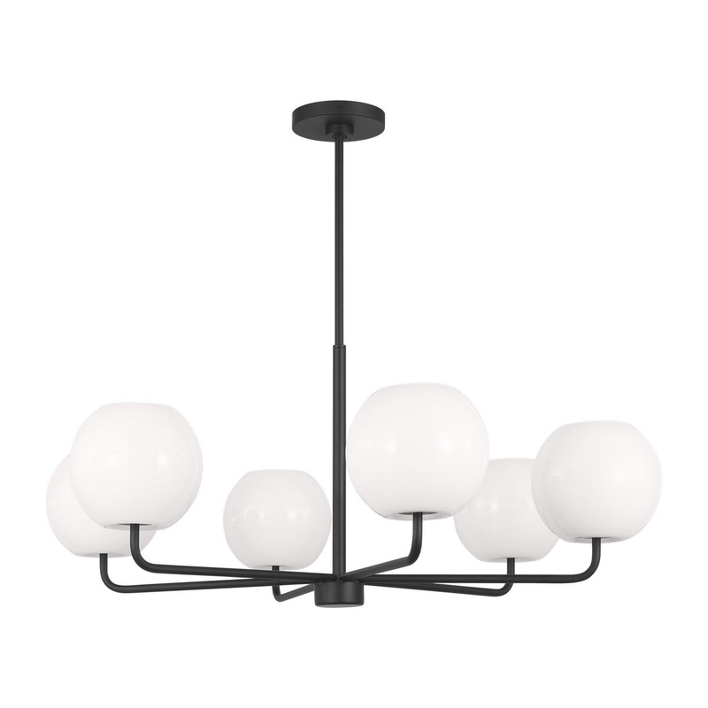 Rory 6-Light Chandelier in Midnight Black