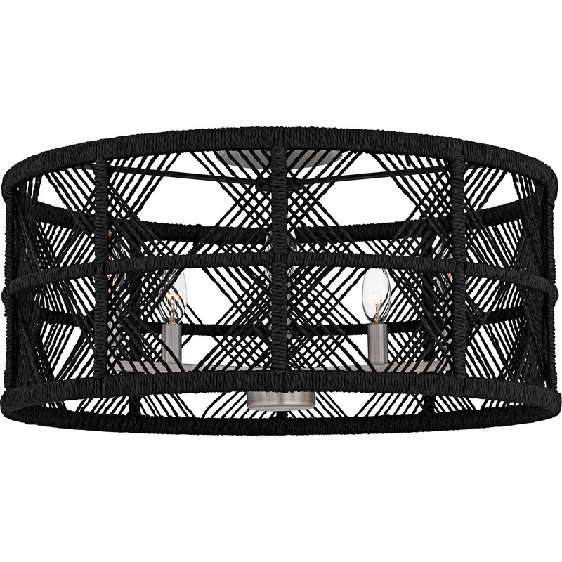 Axford 5-Light Semi-Flush Mount in Antique Nickel