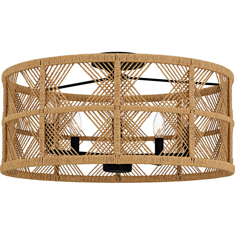 Axford 5-Light Semi-Flush Mount in Matte Black