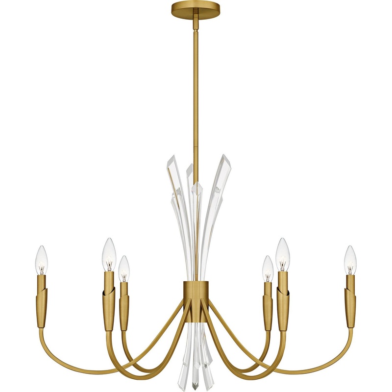 Cecily 6-Light Chandelier in Brushed Gold