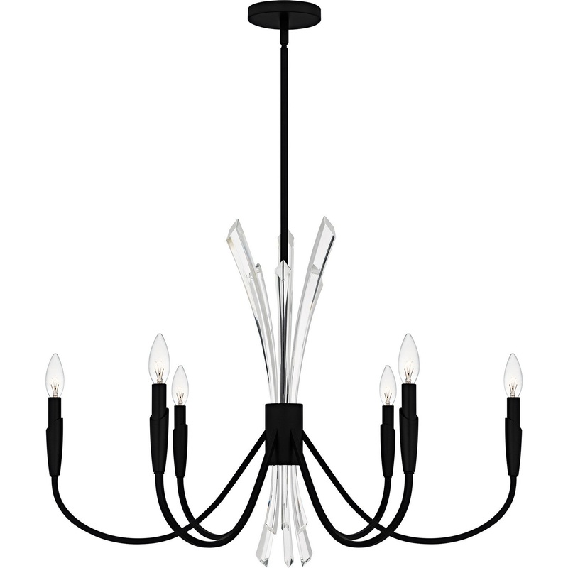 Cecily 6-Light Chandelier in Matte Black