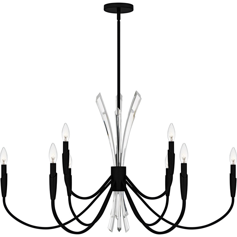 Cecily 9-Light Chandelier in Matte Black