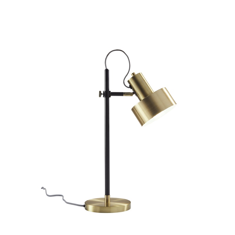 Clayton Desk Lamp in Antique Brass