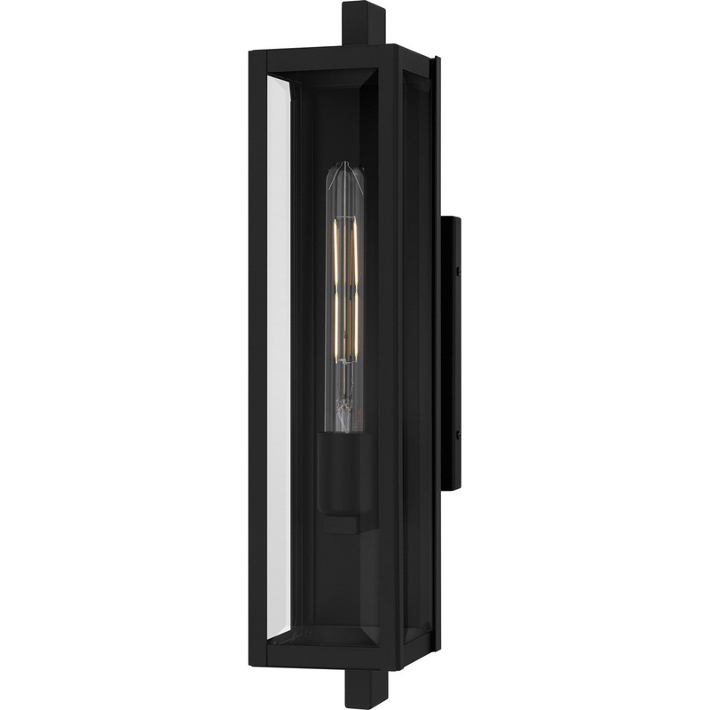 Dale 1-Light Outdoor Wall Lantern in Matte Black