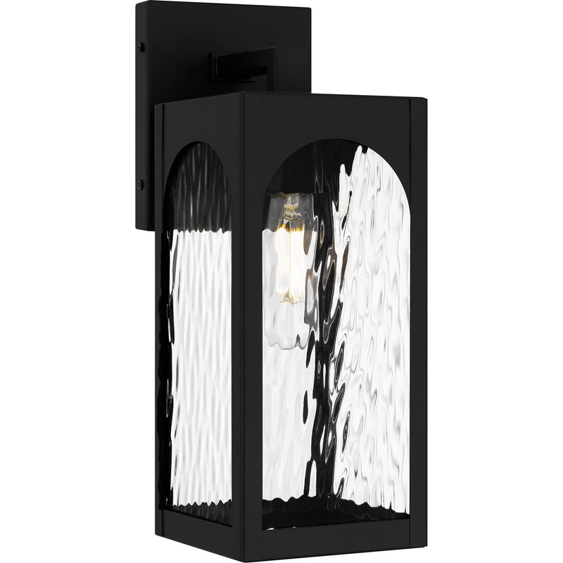 Dallington 1-Light Outdoor Wall Lantern in Matte Black