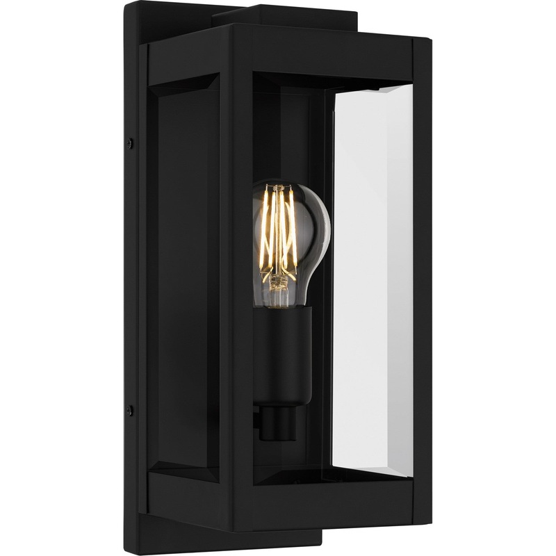 Eastover 1-Light Outdoor Wall Lantern in Earth Black