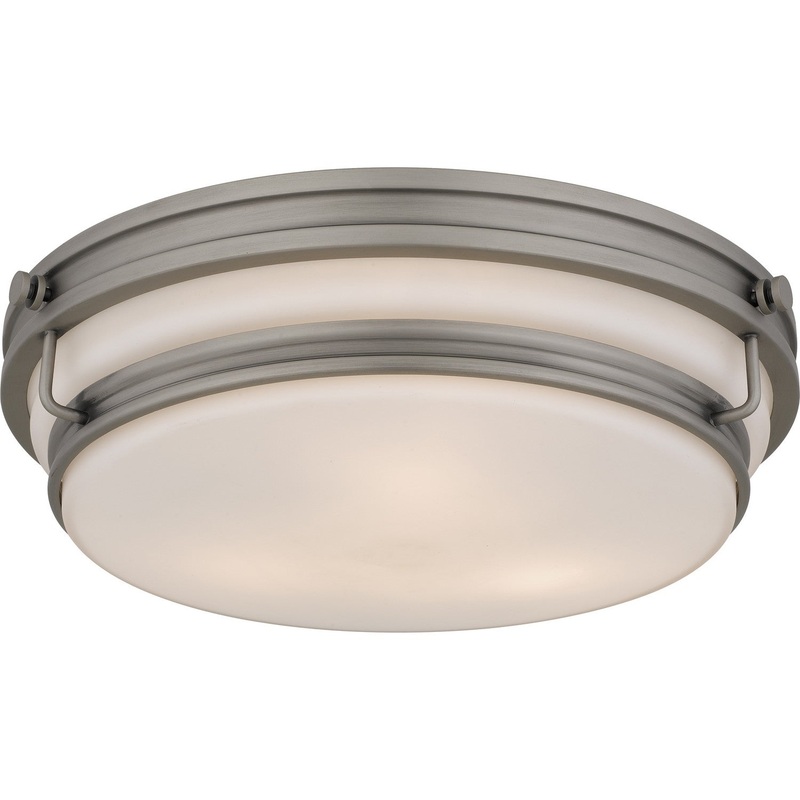 Grafton 3-Light Flush Mount in Antique Nickel
