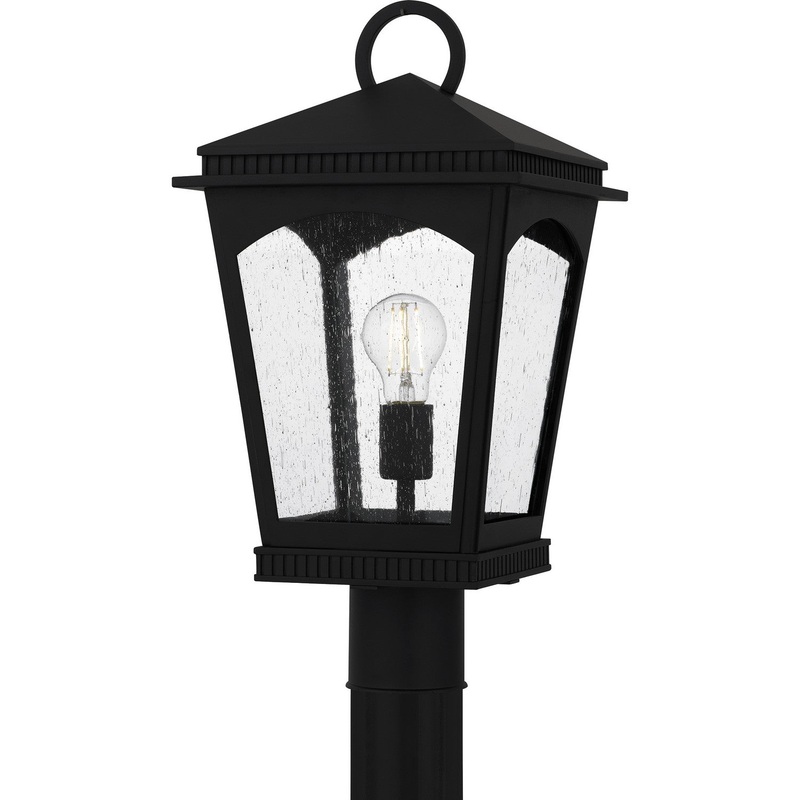 Huck 1-Light Outdoor Post Lantern in Earth Black