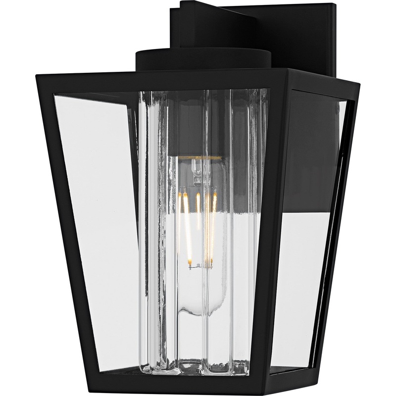 Jett 1-Light Outdoor Wall Lantern in Matte Black