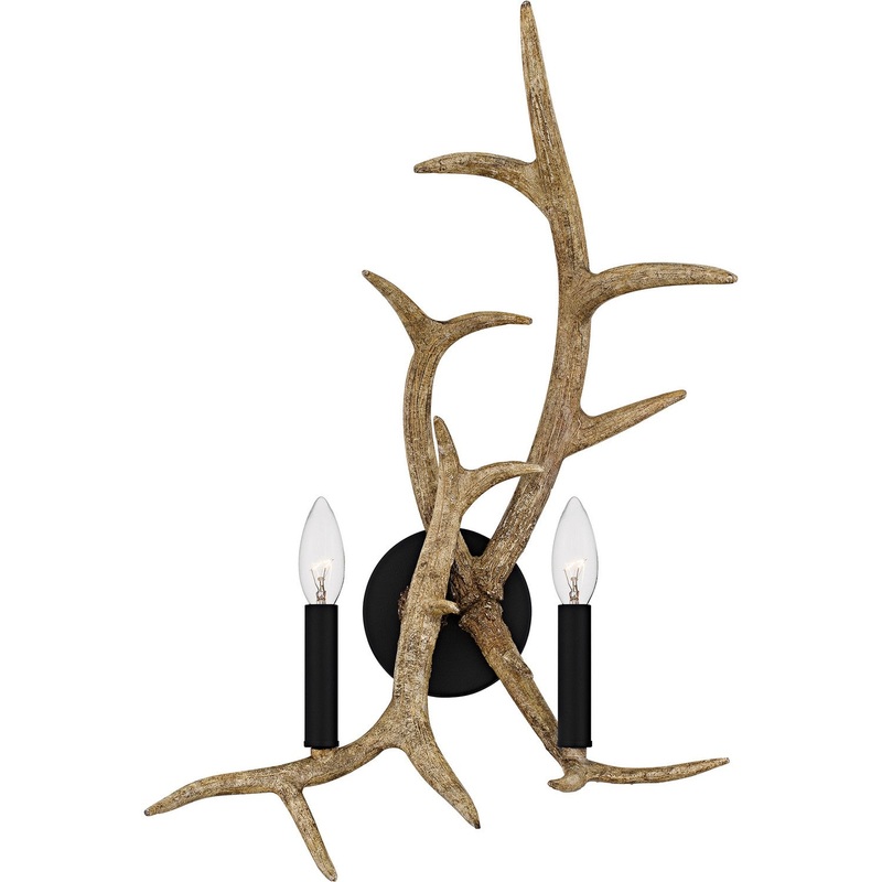 Journey 2-Light Wall Sconce in Earth Black