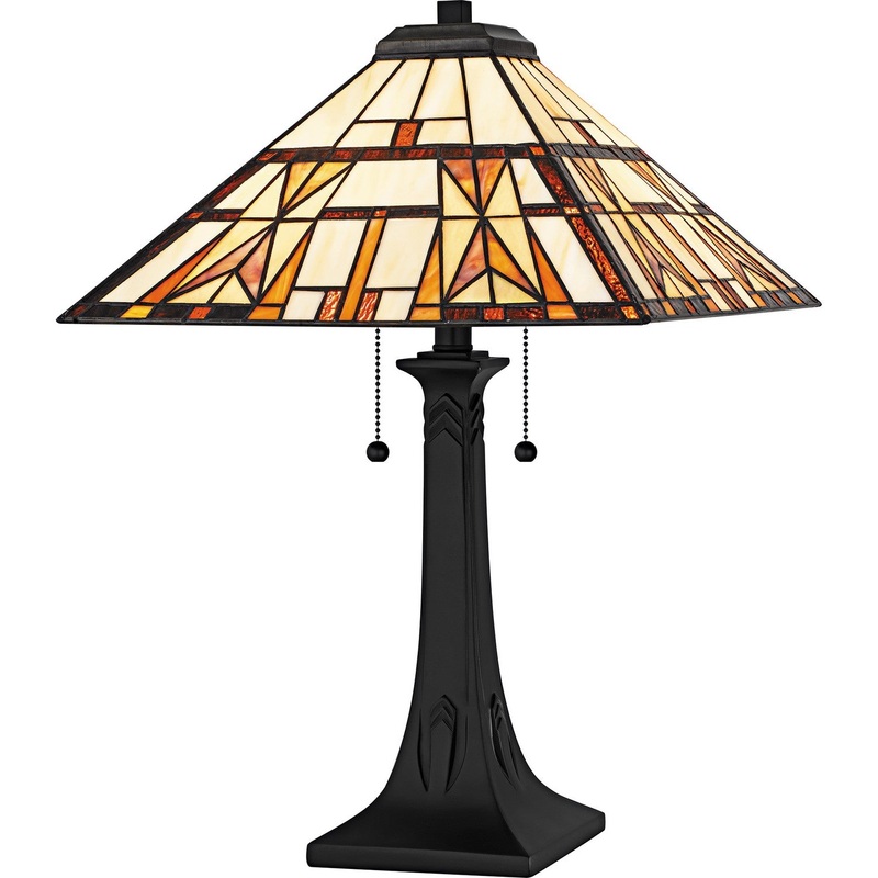 Kaylor 2-Light Table Lamp in Matte Black
