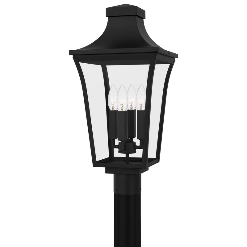 Quentin 4-Light Outdoor Post Lantern in Earth Black