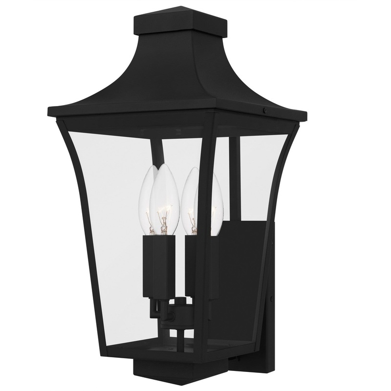 Quentin 4-Light Outdoor Wall Lantern in Earth Black