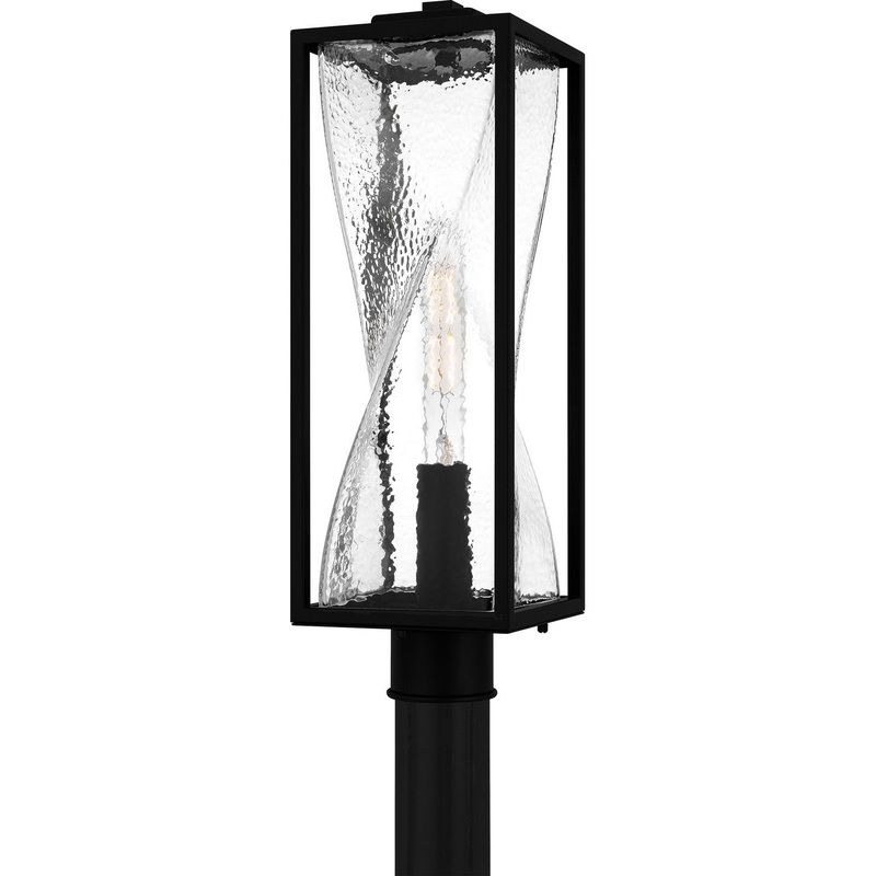 Zarah 1-Light Outdoor Post Lantern in Matte Black