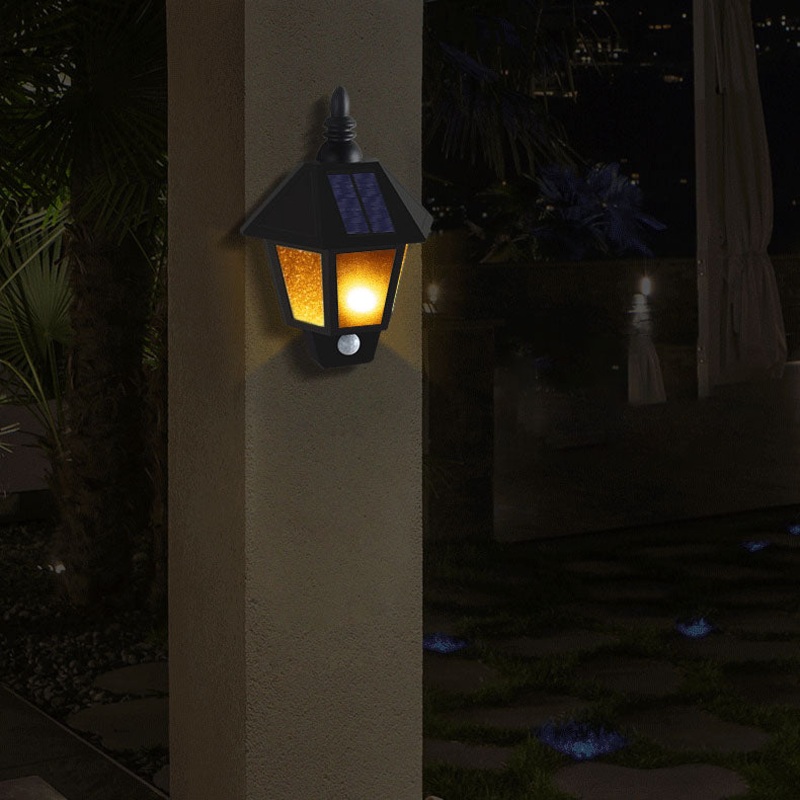 Modern Art Deco Solar Half Hexagonal ABS PC LED Wall Sconce Lamp For Outdoor Patio