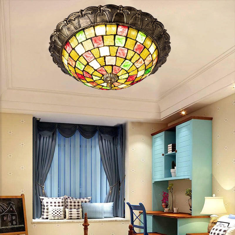Modern Creative Personality Color Iron Circle LED Flush Mount Ceiling Light
