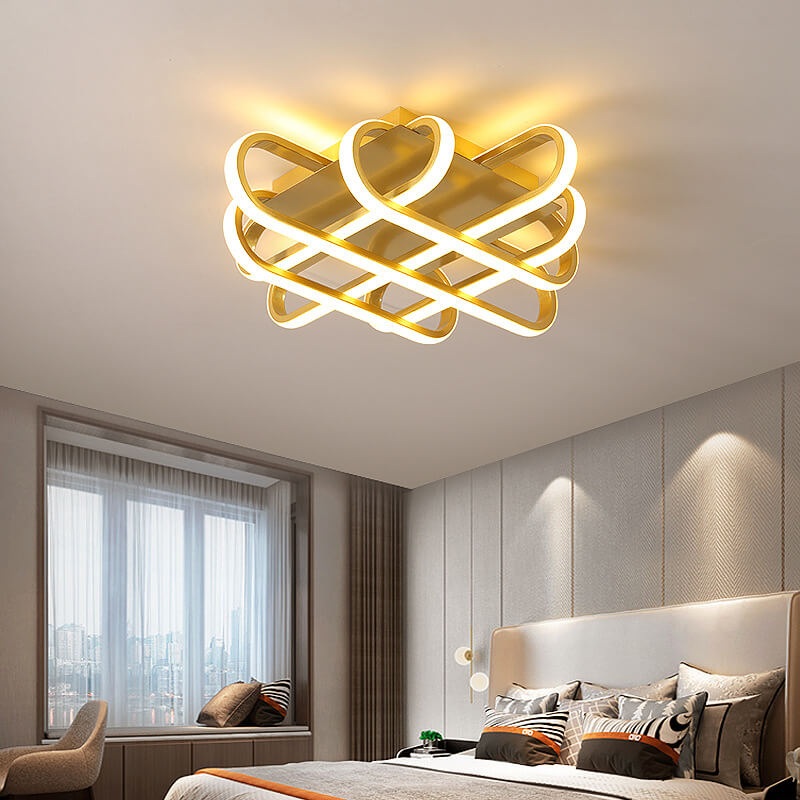 Modern Minimalist Waffle Iron Acrylic Silicone LED Flush Mount Ceiling Light