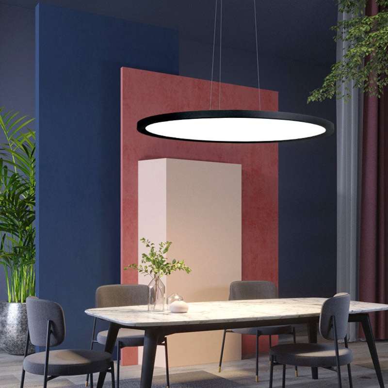 Modern Minimalist Aluminum Round Shape LED Pendant Light For Dining Room